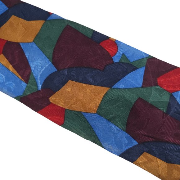 Abercrombie & Fitch Men Necktie Geometric All Silk 60x4 - NWOT - made in USA - Picture 2 of 5